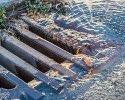 blocked stormwater drain